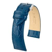 Cinturino Hirsch CROCOGRAIN 16 CROCOGRAIN BLU 80 - 16 CROCOGRAIN BLU 80